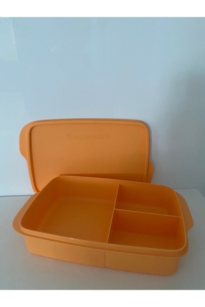 Tupperware Compartmented Lunch Box 1 Lt Orange