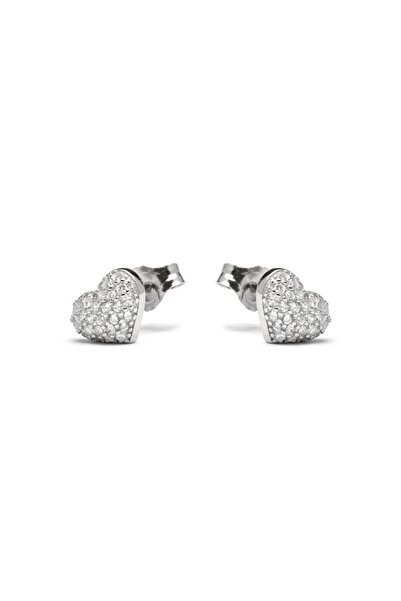 Luxenter 925 Silver Heart Earrings with Zirconia – Romantic Shine