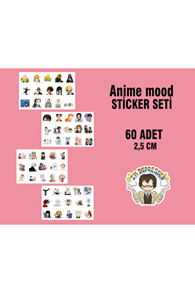 Akumastik Set naljepnica sa anime stripovima - 60 naljepnica
