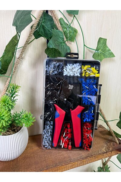 CTR Ticaret Profesyonel Yüksük Sıkma Pensesi Seti-0.25-10MM² Izoleli Kablo Uc...