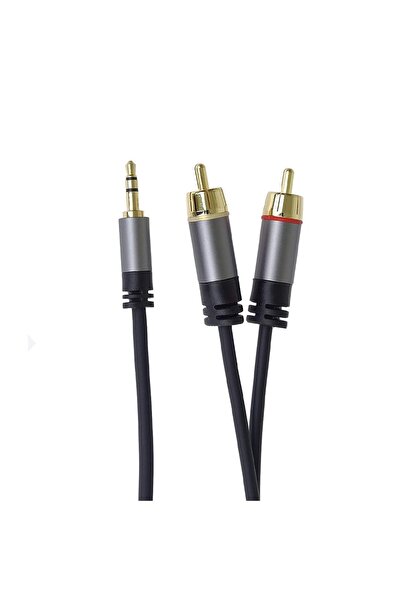 Basekit Audio Cable Jack Stereo, Basekit, Jack 3.5mm to 2RCA Male, 1.5m, Black