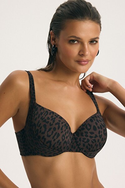 ESOTIQ Sutien de baie tip top de bikini, ușor căptușit, cu cupe încorporate, ...