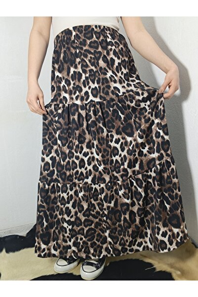 hoaryage Ύφασμα Bürümcük Bohemian, Μακριά φούστα με έθνικ σχέδια, Ελαστική μέ...