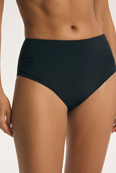 ESOTIQ Bikini Bottom High Waist Slimming Swim Briefs Smooth Matte Polyamide P...