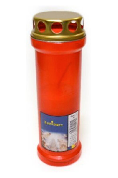 BISPOL L2 Rainproof Memorial Candle, Red