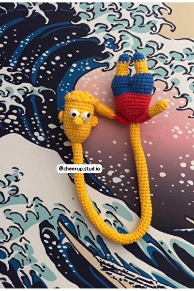 Handmade Cute Character Bart Bag Charm, Car Accessory Wired