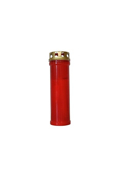 BISPOL 60-Hour Red Memorial Candle with Rain Cover (60LL)