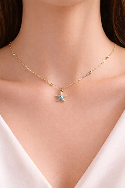 TUTU DESİGN Women's Gold Dorika Chain Minimalist Figured Necklace