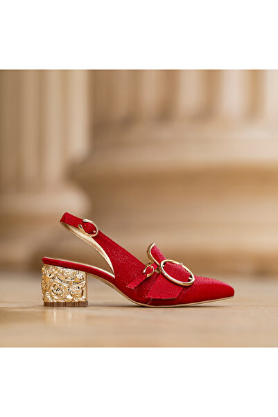 CONDUR by alexandru Women's Shoes With Thick Heels Estelle Red