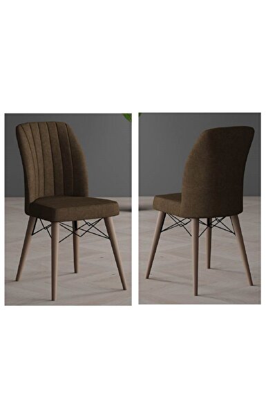 OEM Kare Gold upholstered chair, metal frame, natural wood legs, textile fabric