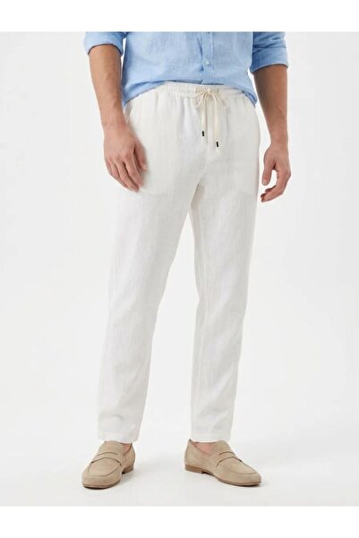 More Black Men's Baggy Linen Pants