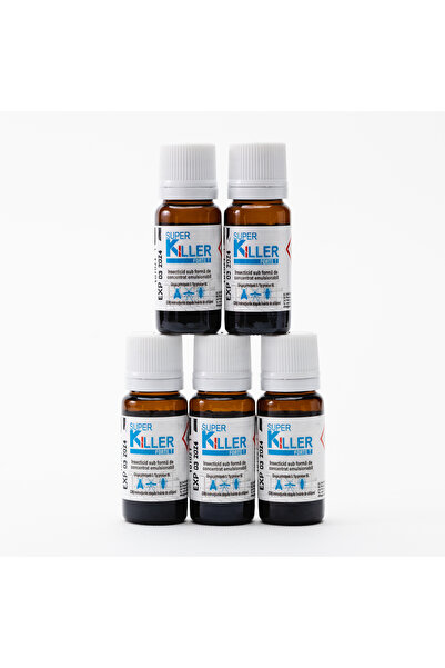 Pasteur 5 PIECES Concentrated Insecticide SUPER KILLER FORTE T 10ml