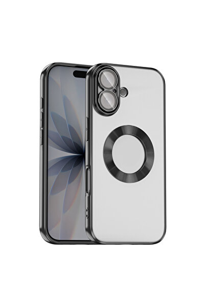 Başkenttekno iPhone 17 Case Transparent Omega Silicone Cover with Glossy Edge...