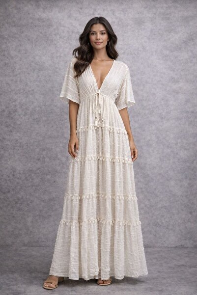 Generic Long Dress with Short Sleeves