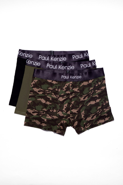 Paul Kenzie Pachet de 3 boxeri pentru bărbați - Camo