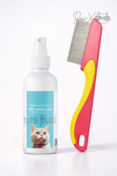 PawX Tutti Frutti Kokulu Parazit Karşıtı İçerikli Kedi Parfümü 100 ml + Saplı...