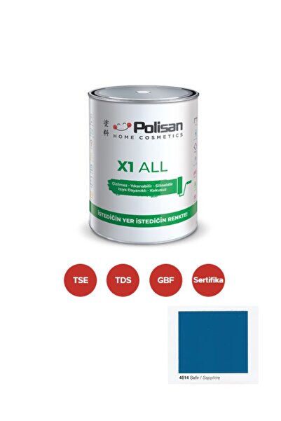 Polisan X1 ALL Dönüşüm Boyası 0,75 Lt Safir / 4514