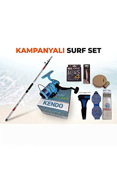 Kendo Atlantic Surf 4.20m 100-250gr Surf Olta Takımı + Ocean Cast 7000 Makine...