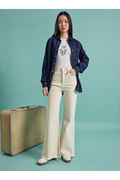 Benin Denim Trousers - Beige -