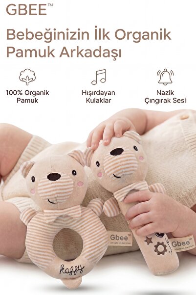 BBSKY Gbee %100 Pamuk Duyusal Gelişim Bebek Çıngırak Oyuncak - Yenidoğan Uyku...