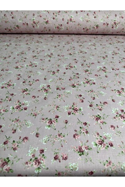 oskatekstil 240 cm En Poplin Kumaş Nevresimlik Çiçek Desenli %100 Pamuk Yumuş...