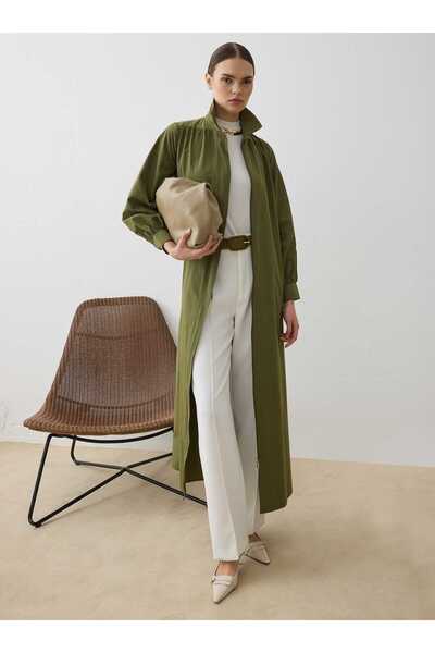 Refka Rochie musulmană cu șnur și detaliu curea - Kaki - Exclusiv