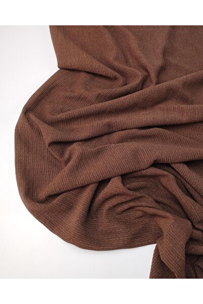 Kumaş Parça Țesătură din jerseu cu buline maro pe fundal bej, cu aspect încre...