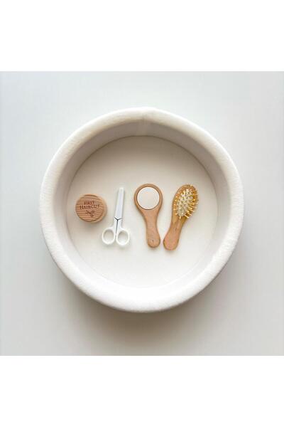 Anya-Events Set aniversar pentru tăierea moțului (1 an) – Tavă din catifea Ivory