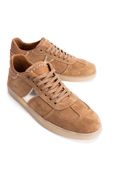 PASSAGE SHOES Pantofi sport casual de damă din piele naturală 2083 CAMEL SUEDE