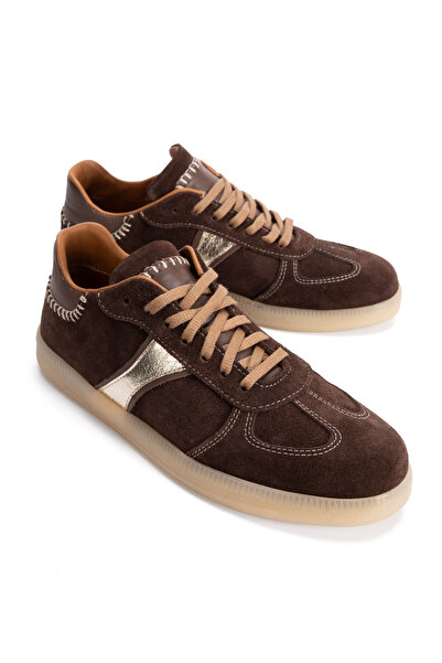 PASSAGE SHOES Women's Genuine Leather Casual Sports Shoes 2083 Brown Suede