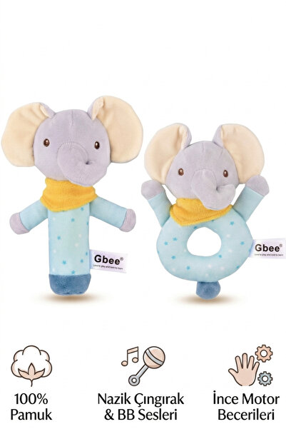 BBSKY Gbee %100 Pamuk Duyusal Gelişim Bebek Çıngırak Oyuncak - Yenidoğan Uyku...