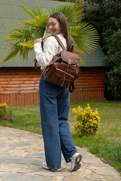 fubileather Genuine Leather Backpack – Casual & Urban Style