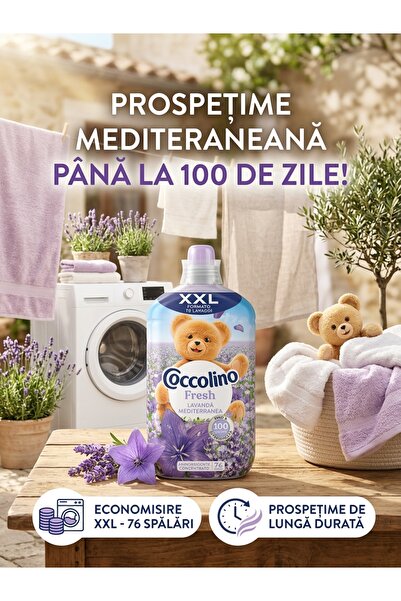 Coccolino Fresh Concentrated Fabric Softener, Mediterranean Lavender, XXL, 1....