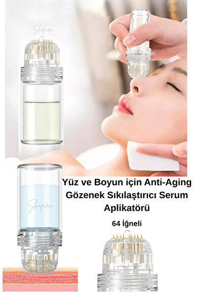 Shopura Cilt Bakım Serum Aplikatörü - Yüz ve Boyun için Anti-Aging, Gözenek S...