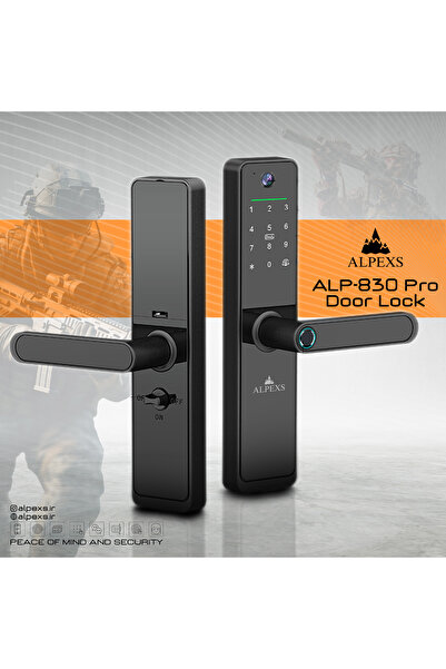 alpexs 630 Pro Parmak İzli ve Kameralı Akıllı Kapı Kilidi - Tuya Uygulama Des...