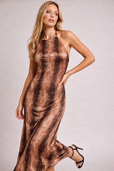 Cool & Sexy Halter Neck Back Low Cut Designer Dress