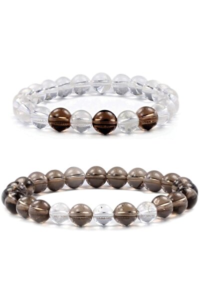 LADIN DOGALTAŞ Smoky Quartz Crystal Quartz Bracelet