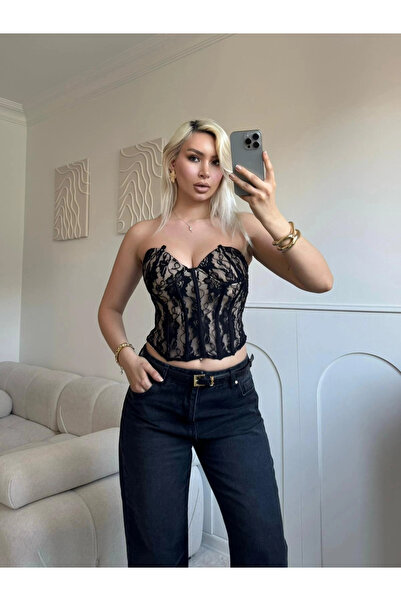 Zora Butik Amara Straplez Dantel Korse Büstiyer