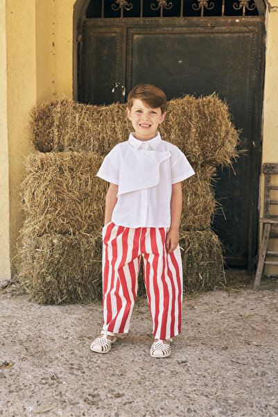 Fahhar Kids Pieced Oxford Shirt White