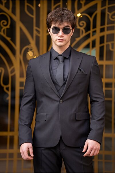 BT BABA TERZİ Slimfit Full Set Black Suit