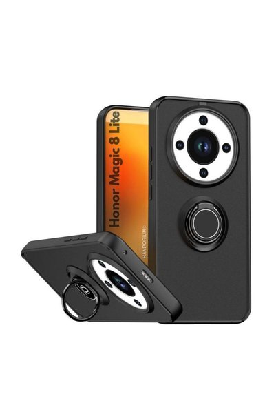 HANPORIUM حافظة متوافقة مع هاتف Honor Magic 8 Lite مع حامل حلقي وحماية إضافية...