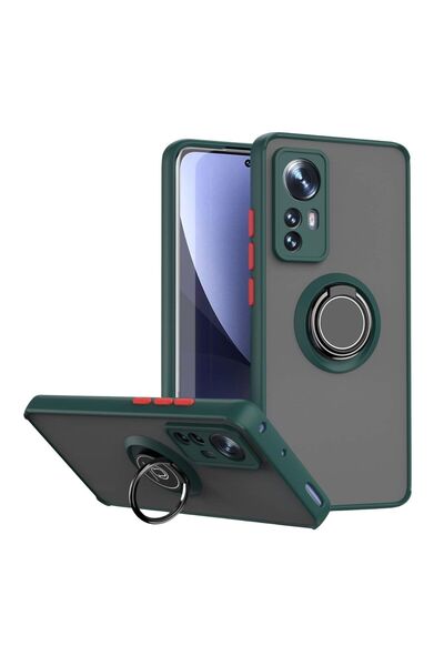 HANPORIUM Mi 12X Compatible Case with Ring Stand Extra Shock Protection Hard ...