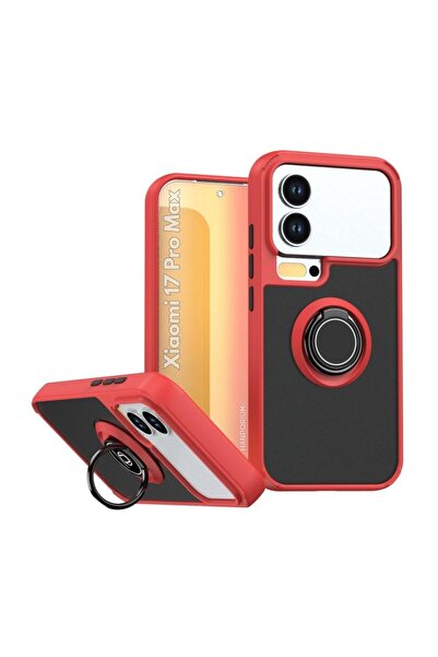 HANPORIUM Mi 17 Pro Max Compatible Case with Ring Stand Extra Shock Protectio...