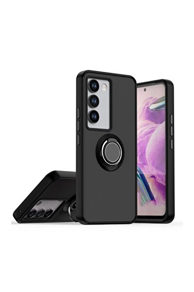 HANPORIUM حافظة متوافقة مع هاتف Vivo V30 Lite مع حامل حلقي وحماية إضافية من ا...