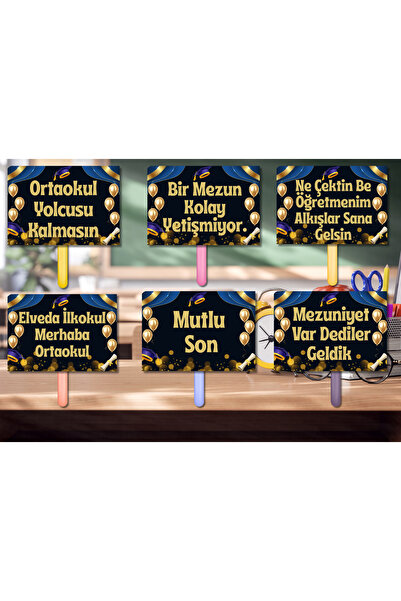 Kozalak Tasarım لافتات يدوية بمناسبة التخرج 6 قطع