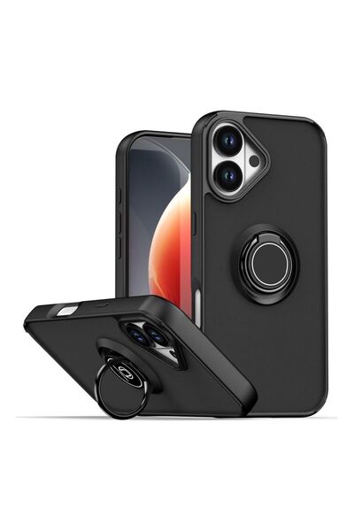 HANPORIUM iPhone 17 Compatible Case with Ring Stand Extra Shock Protection Ha...