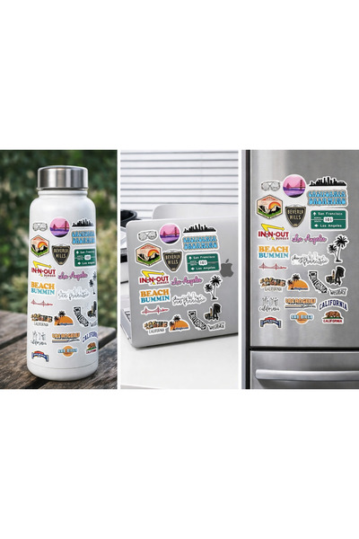 Limitless Design ملصق كاليفورنيا 22x30 سم |   ملصق جداري مزخرف بتصميم لوس أنج...