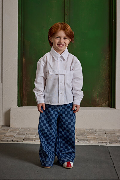 Fahhar Kids Oversize Oxford Shirt Ecru