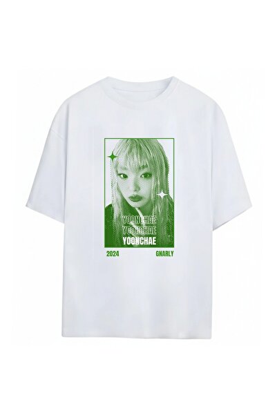 SVART WEAR Yoonchae Katseye unisex majica prevelikog kroja od 100% pamuka