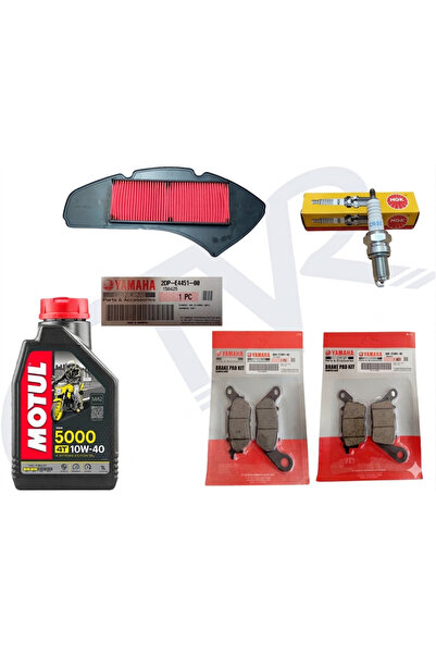 Yamaha NMAX Bakim Seti - Orijinal Ön Arka Balata + Hava Filtresi + Buji + Mot...